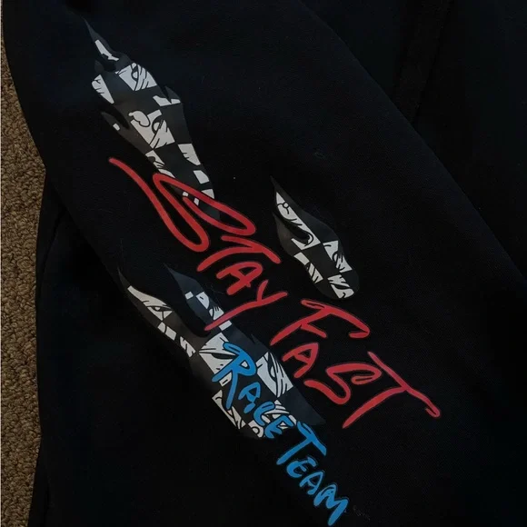 Chrome Hearts Black Red & Blue Matty Boy Stay Fast Hoodie - Picture 5 of 8